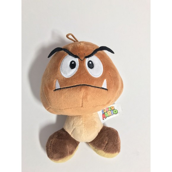 Super Mario Bros Nintendo Goomba 8” Plush Mushroom Stuffed Toy Brown Licensed - Picture 2 of 10